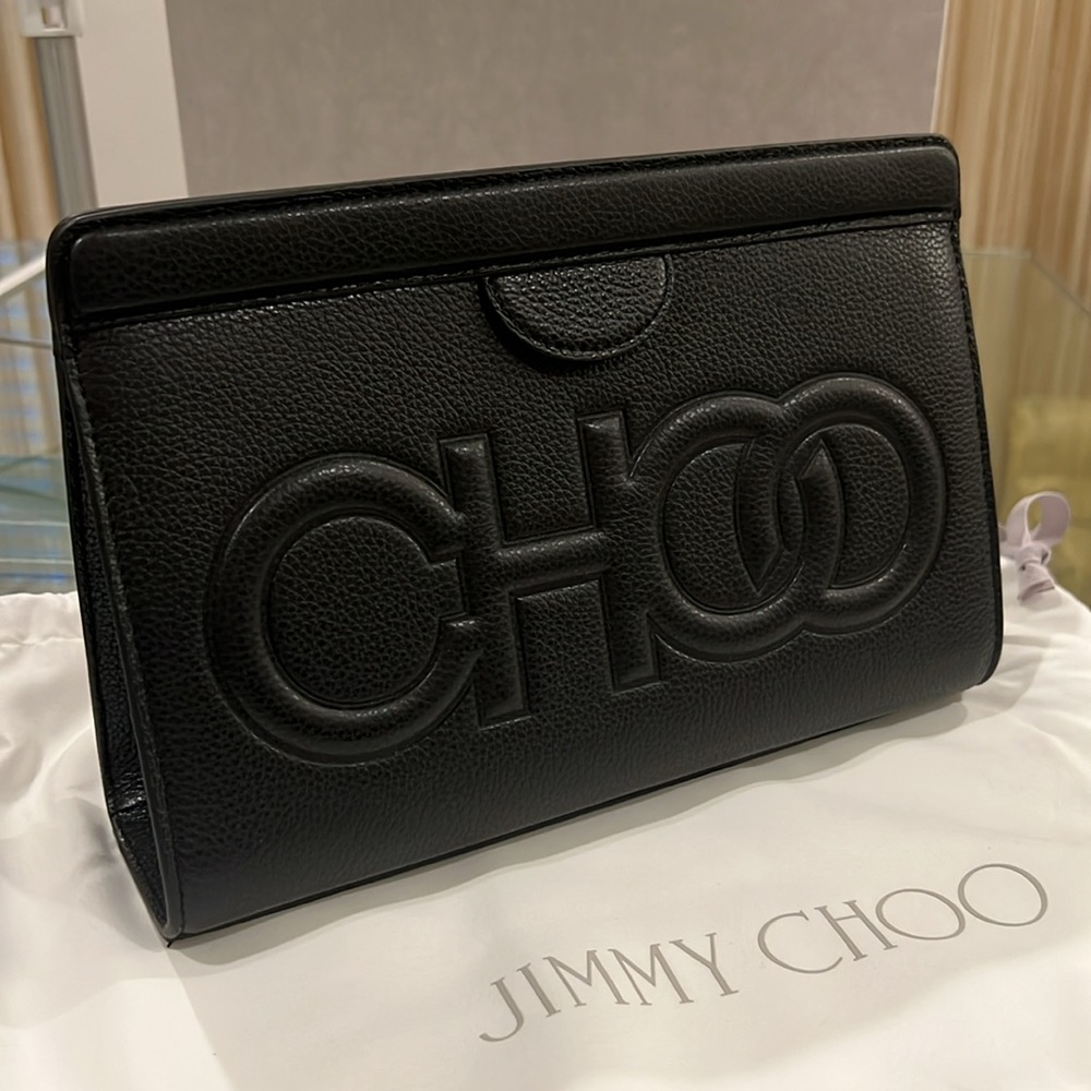 🔥🔥🔥Authentic Jimmy Choo Leather Clutch